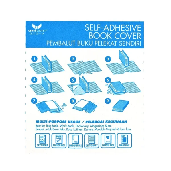 Unicorn Self Adhesive Book Cover UBC 100SA 10 S
