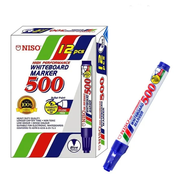 Niso Whiteboard Marker Pen 500 Black Blue