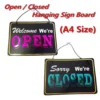 [2pcs] Open And Closed Creative PP Hanging Sign Board 30cm x 21cm