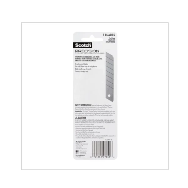 3M Scotch Precision Titanium Replacement   Refill Blade 18mm 5pcs