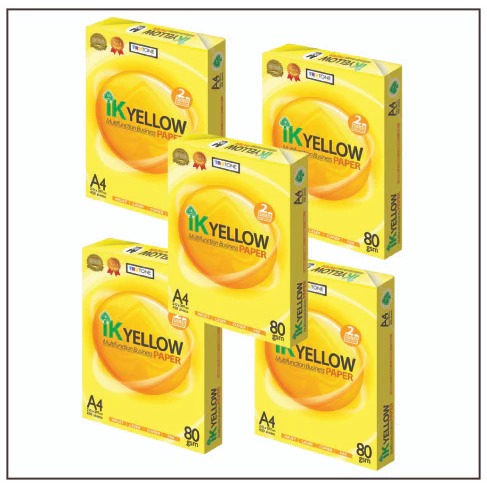 IK YELLOW A4 PAPER 80GSM 450 s  INDAH KIAT