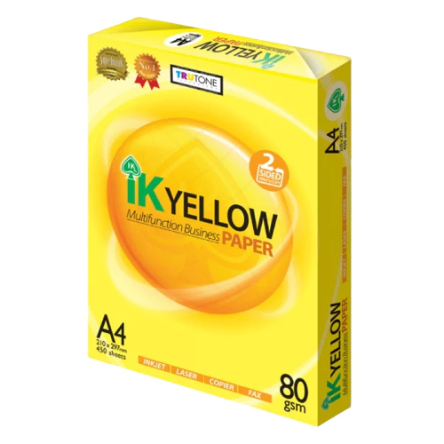 IK YELLOW A4 PAPER 80GSM 450 s  INDAH KIAT
