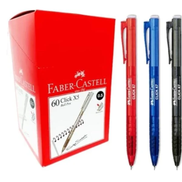 Faber-Castell Click X Ball Pen Retractable (60pcs/box) Click X7 0.5mm