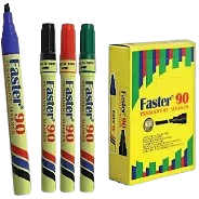 FASTER 90 PERMANENT MARKER PEN 1 BOX