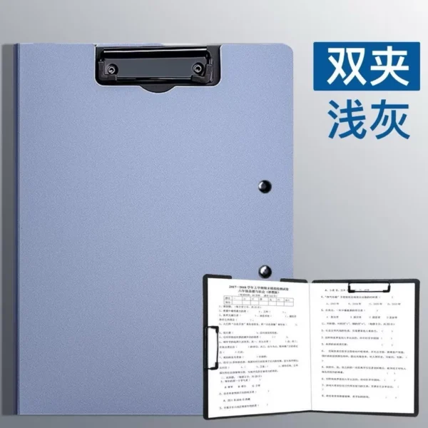 A4 SIZE DOUBLE CLIPBOARD    PP PLASTIC HARD COVER